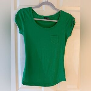 Express Short Sleeve Top - Size XS | Color: Green